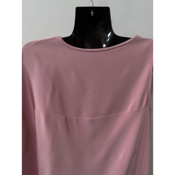 Tish Cox Mini Dress Small Pink One Shoulder Draped Asymmetrical Made in Dallas - Picture 7 of 13